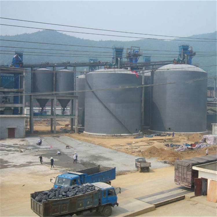 荆门水泥钢板仓2座3000吨青岛项目进入施工